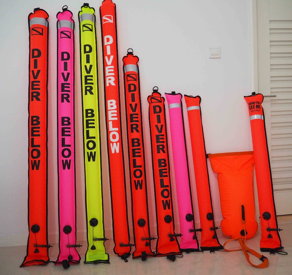 210D нейлоновое и термополиуретановое покрытие SMB, буй для дайвинга, трубка для подводного плавания, три размера