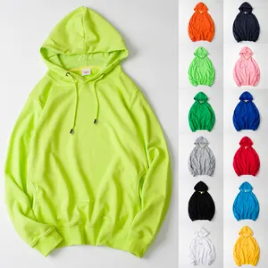 Wholesale fashion plain style cotton terry men custom hoodies and sweatshirts 