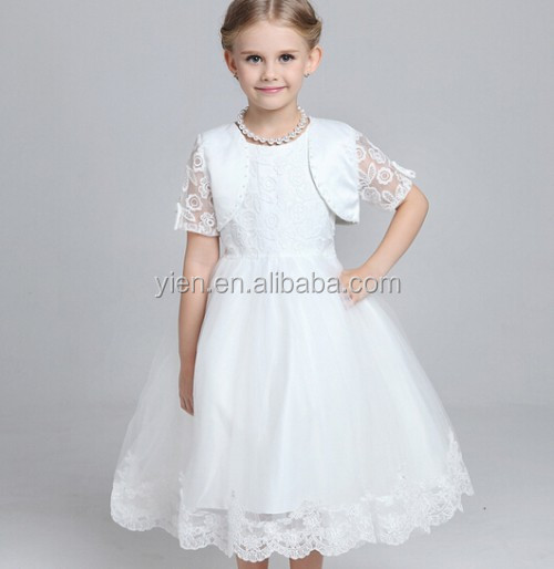 Высококачественное платье с аппликацией для маленьких девочек, белое элегантное вечернее платье для маленьких девочек