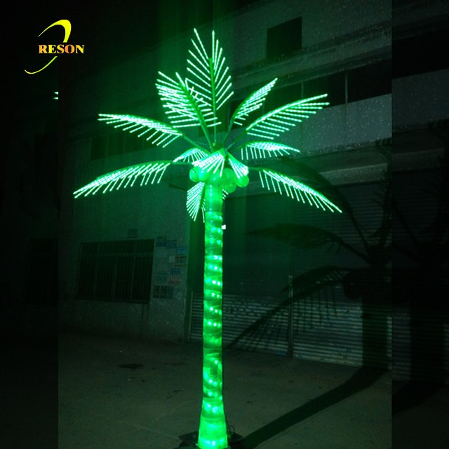 Colorful attractive LED palm tree light garden decoration lighting