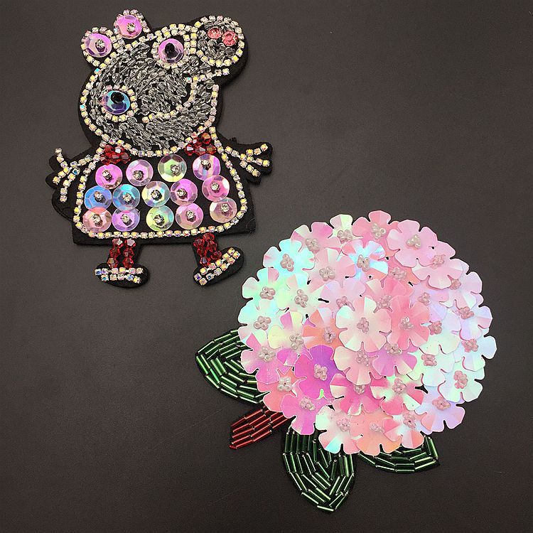 flower high heel ironing stickers clothes patches for appliques heat transfer PB