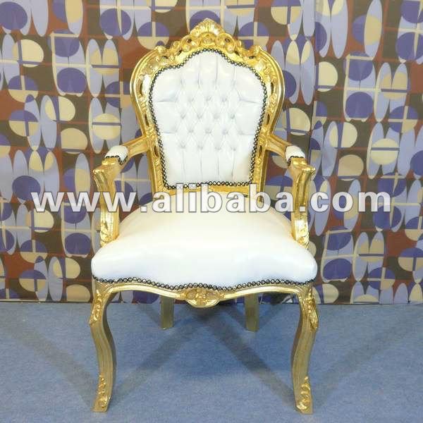 White Armchair Royal Neo Rococo Luxury Fabulous Modern Baroque