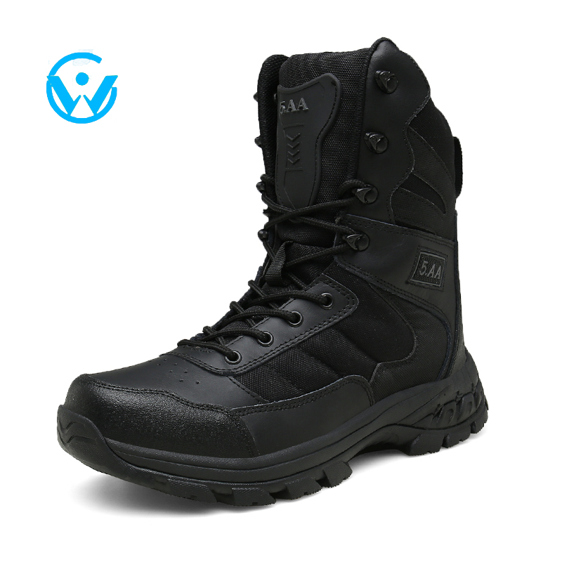 Китайские высококачественные водонепроницаемые походные ботильоны, тактические армейские кожаные военные ботинки для мужчин