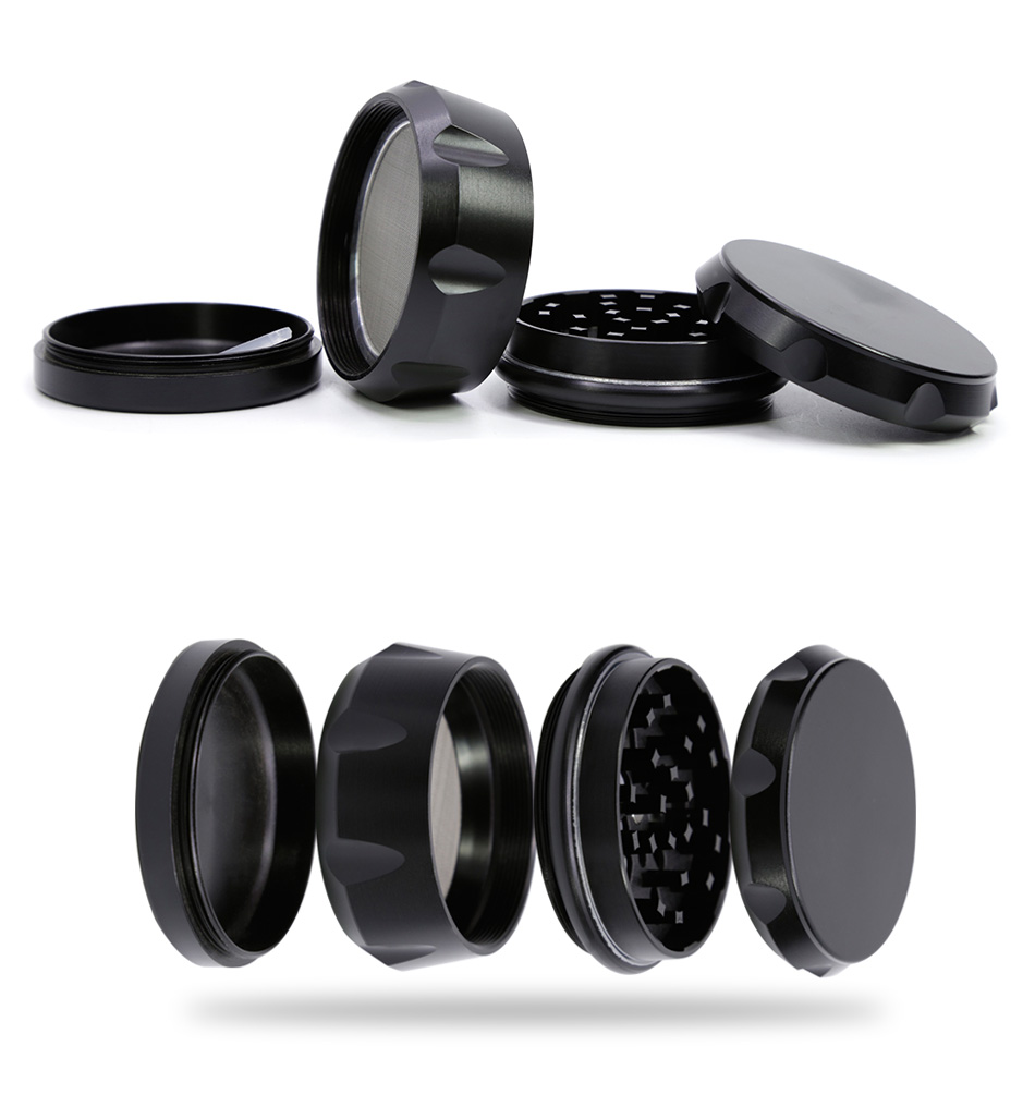 63mm 4 layer zinc alloy crusher metal grinder custom logo 5963