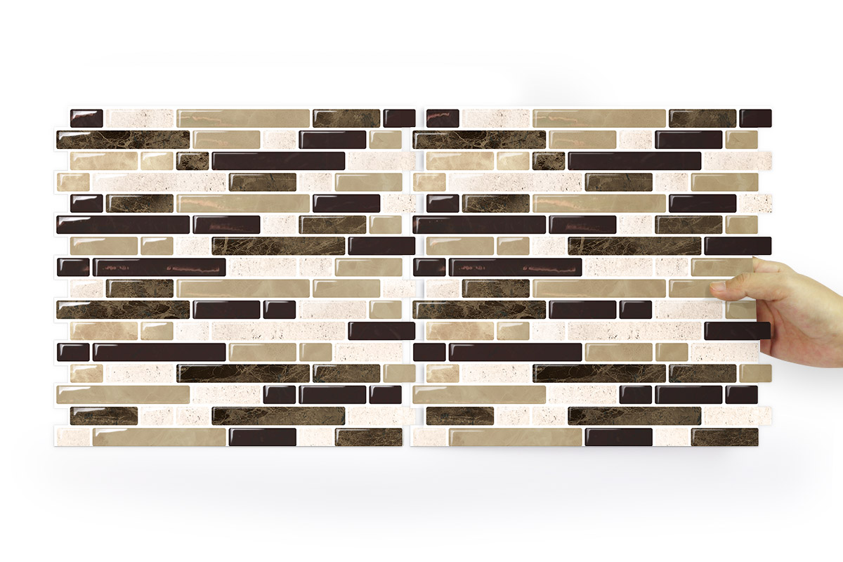 Fish bones design Vinyl 3D Peel and Stick Wall Tile Backsplash