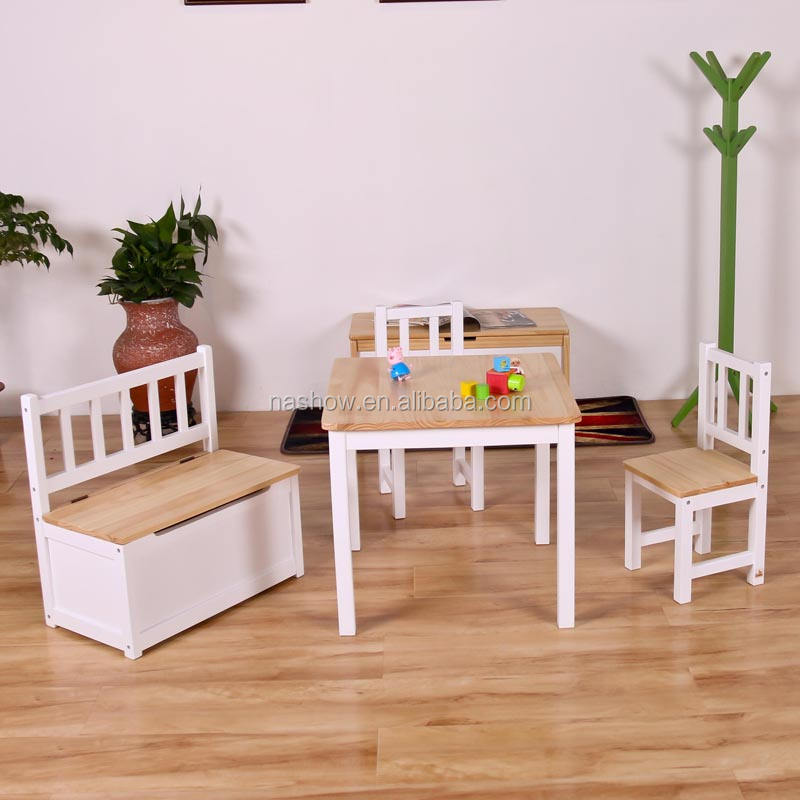 pine childrens table and chairs