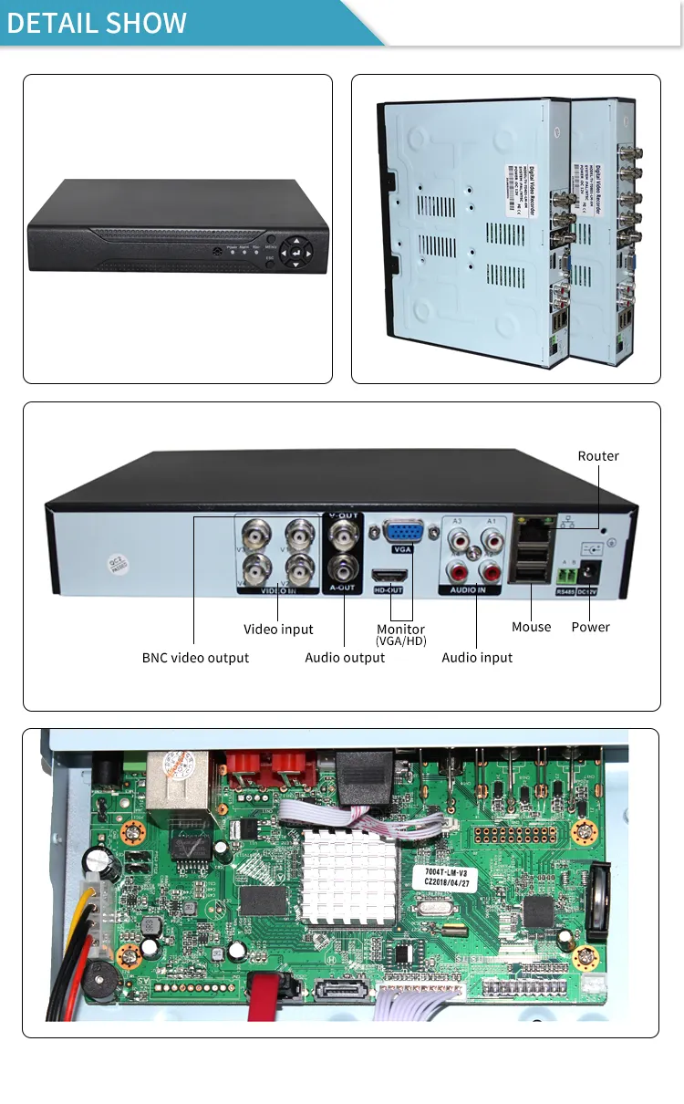 Factory 8 Channel 1080N 5 in 1 AHD CVI TVI IP Analog Full HD XVR CCTV Systems DVR TV Recorders H.264 Setwork Trending Products