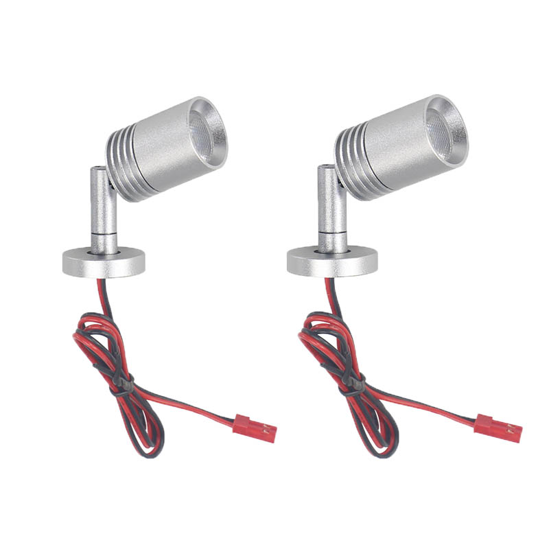 Кабинет освещение 1 Вт 3 мини пятно света Серебристый, Черный поверхностного монтажа светодиодный свет сбоку