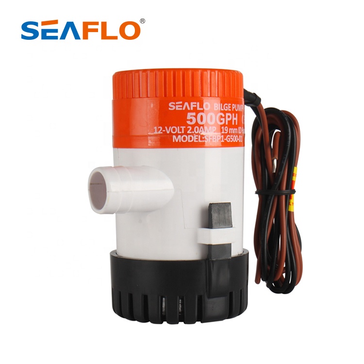 SEAFLO 12V DC Boat Bilge Pump 500 GPH Electric Marine RV Camper Water Pump