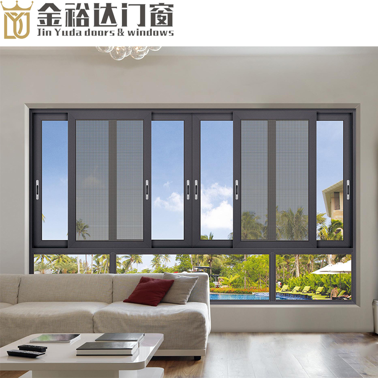 Made in China janela deslizante liga de alumínio portas e Janelas de alumínio portas e Janelas quebradas ponte superior marca 10 ano wa