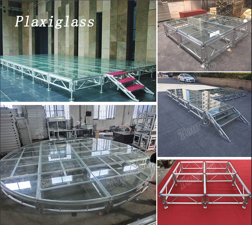 Show Equipment Indoor Outdoor Adjustable Aluminum Mobile Concert Event Roof Truss Staging Platform Portable Stage for Sale