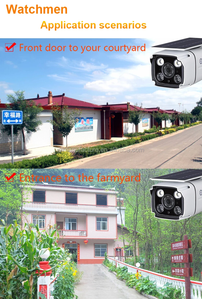 Latest New Solar powered camera wireless outdoor security cctv Solar outdoor induction IP camera