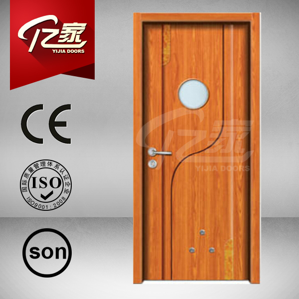 Oficina puerta con ventana de cristal oval de cristal puerta de entrada
