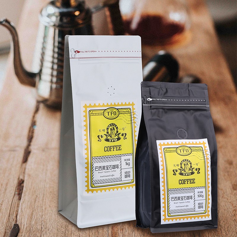 OEM высококачественные жареные бразильские топазио ароматизированные кофейные зерна