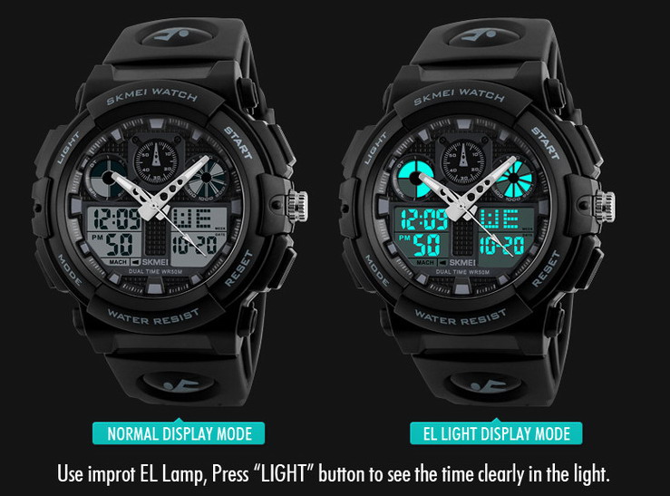 Wholesale 1270 Skmei japan dual movement quartz watch men's digital analog watch