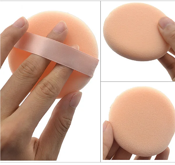 Beauty pink round shape cosmetic makeup sponge,makeup powder puff for compact