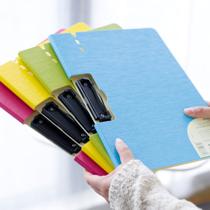 Творческий офис A4 Клип папка файла бизнес буфер Multi цвет PP пластмассовая папка с зажимом папка для документов