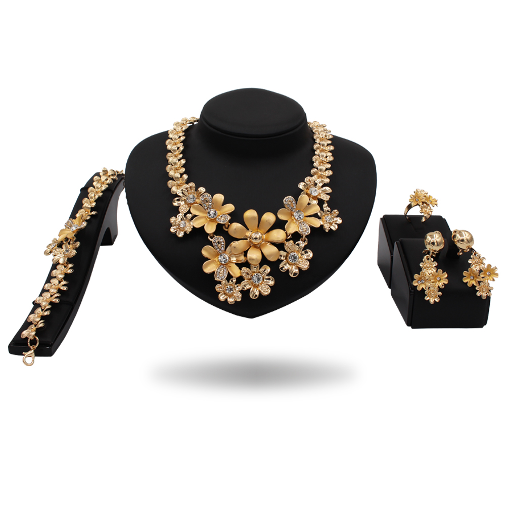 2019黄金首饰套装定制非洲珠宝套漂亮的首饰套装td31y359