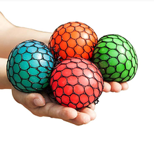 2 Glitter and 2 Color Changing Mesh Stress Balls Including 1 LED Light Up Purple Ladybug Novelty Squishy Mesh Ball Variety 6 Stress Relief Squishy Mesh Balls Great Sensory Toys!