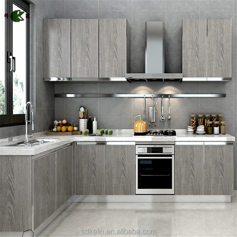 Shouguang city, сделано в Китае, модульная плита из частиц, меламиновая бумага с покрытием, бескаркасная дверь, кухонный шкаф для проекта
