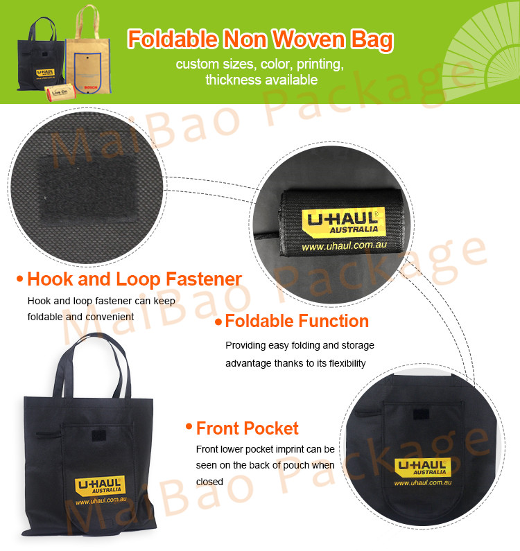 Sustainable Eco Friendly Collapsible Supermarket Grocery Recycle Pp Fabric Non Woven Tote Custom Reusable Folding Shopping Bag