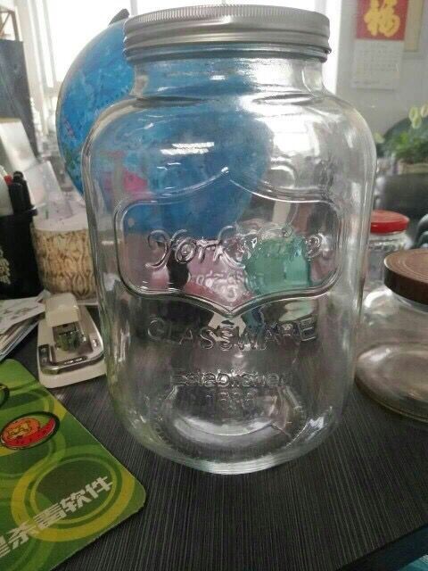 2 Gallon Glass Mason Jar Beverage Juice water Dispenser With Tap.