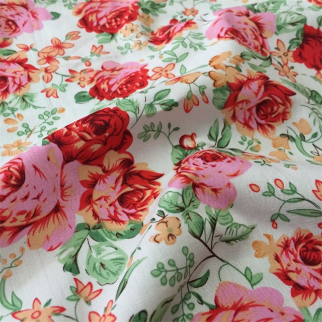 100% хлопок Печатный вуаль платье ткань