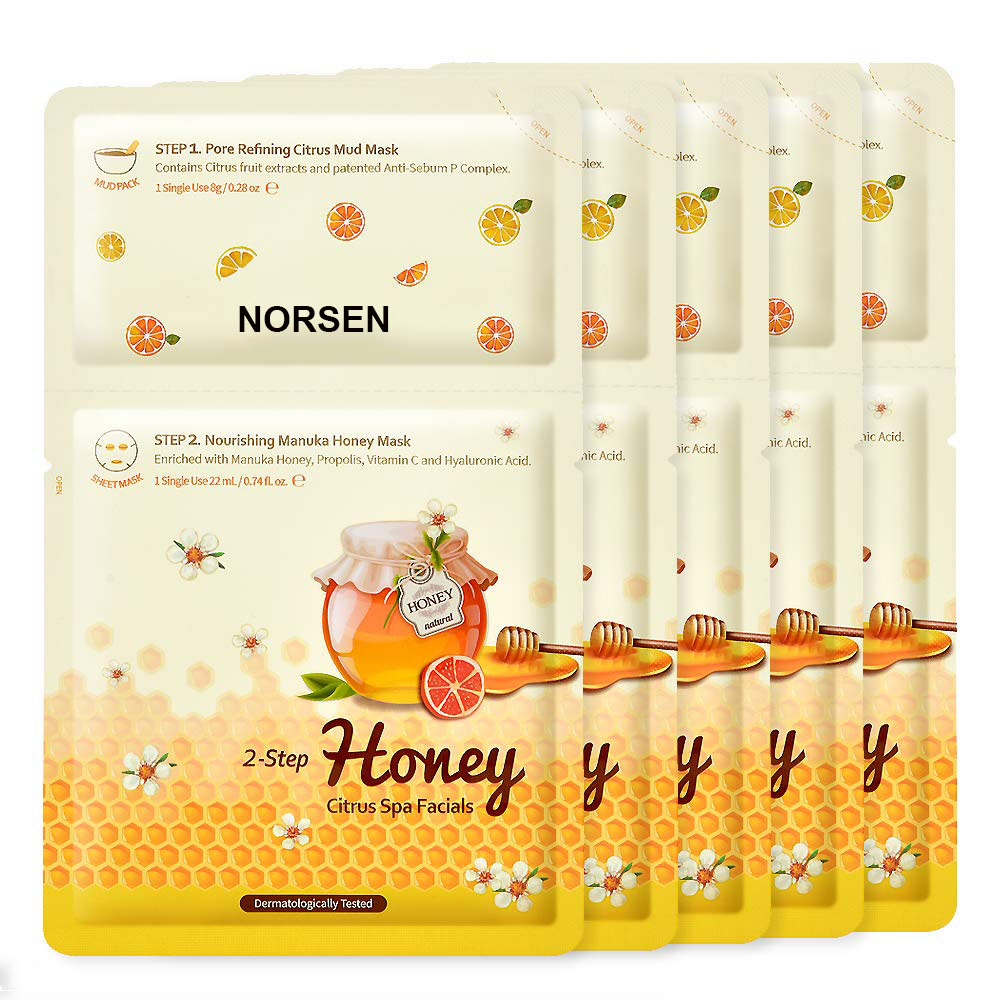 Private Label Organic Pore Refining Nourishing Manuka Honey Stylish Face Mask Plastic Bag Sheet Female 3 Years Sample Size