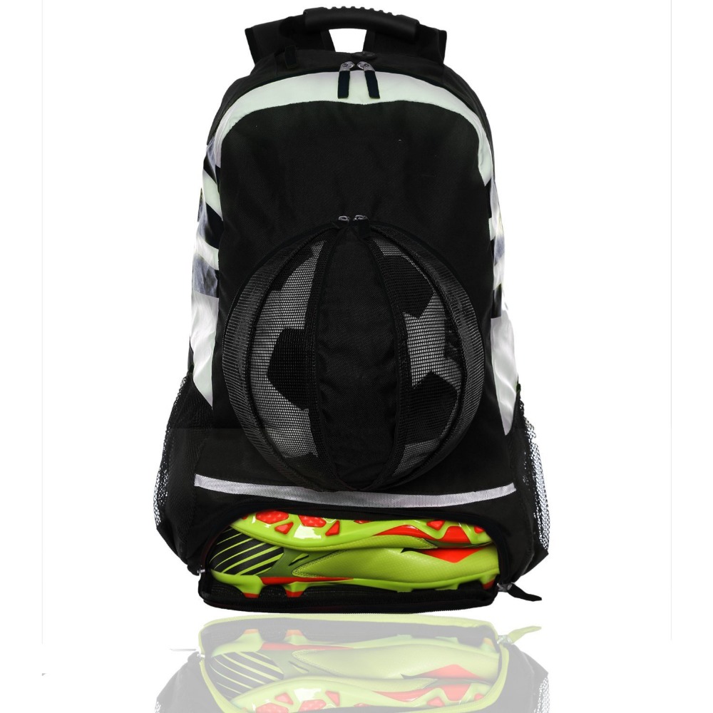 Новый стильный футбольный рюкзак с карманом для мяча, спортивная сумка для спортзала, бутсы для обуви, бутылки для воды и спортивное оборудование