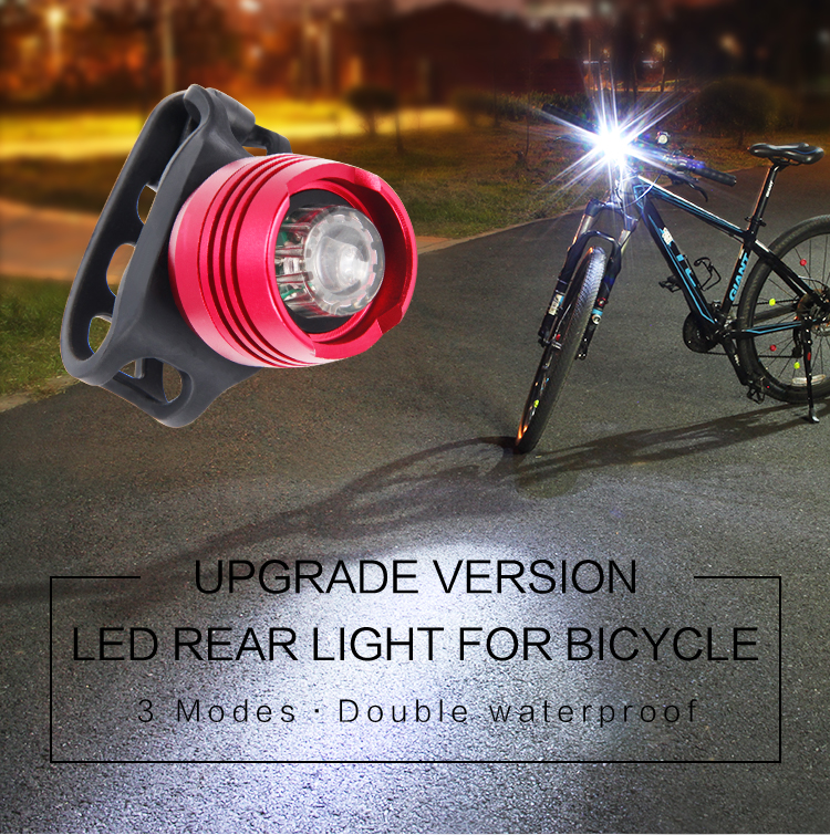 Amazon hot sale Custom waterproof Removable Indicate LED mini Bicycle warning  Light for night riding