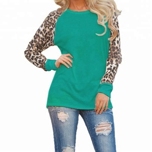 raglan shirt with leopard sleeves