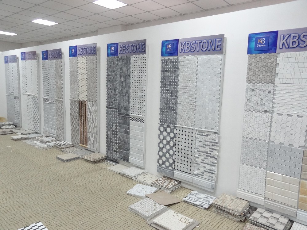 Subway Tile Marble Mixed Glass Mosaic