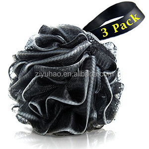 Bath Loofahs Sponge Shower Pouf Body Scrubber Ball Mesh Pouf Bath Sponge