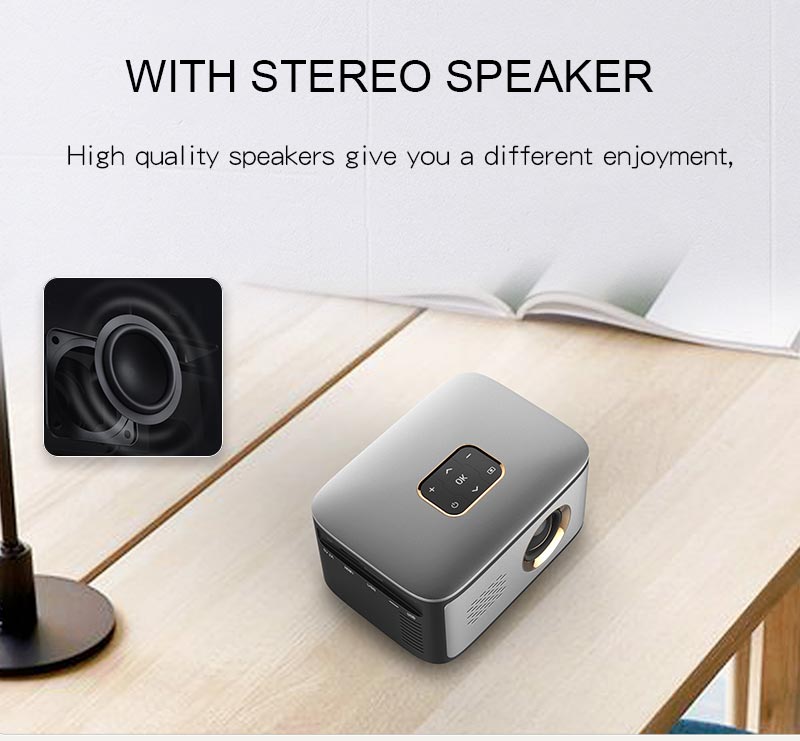 4000 Mah Battery Powered Mini Projector 480*360p Up to 1080P Portable Projector HDM Imput Projector