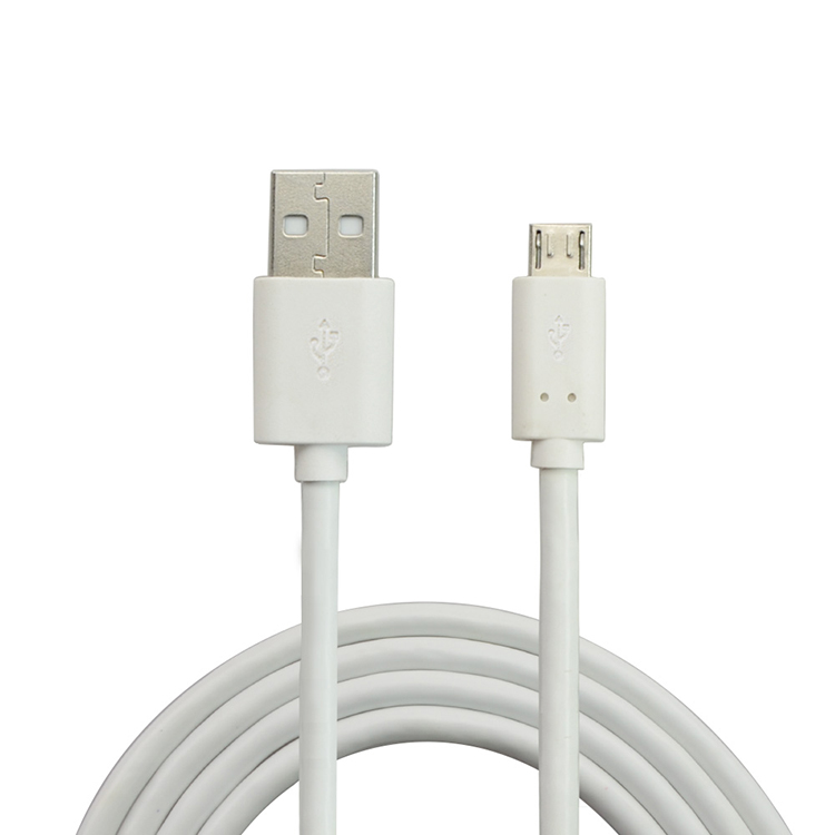 1.2M 2A TPE White Micro USB data charging cable for android smart phone