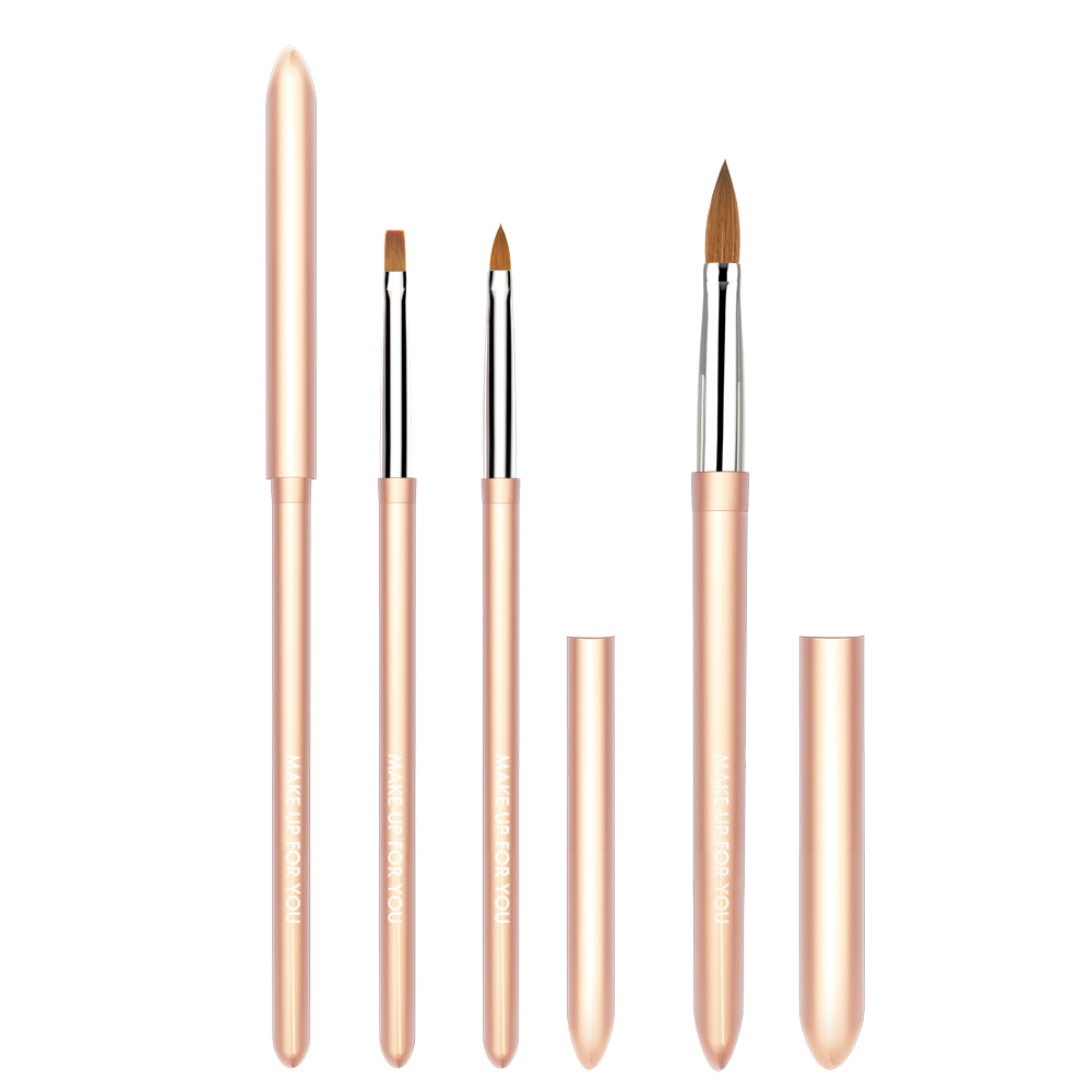 Top quality professional manufacture cheap hot sell Metal Handle Kolinsky cosmetic makeup Nail Art Gel Brush for girls/beauty