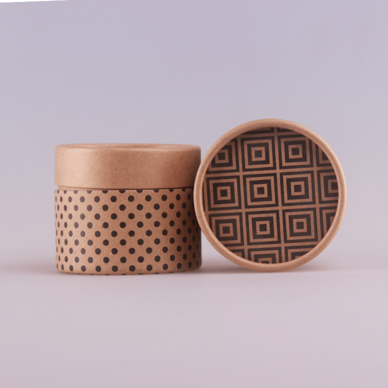 Custom kraft keychain gift paper tube cosmetic jar cardboard packaging box