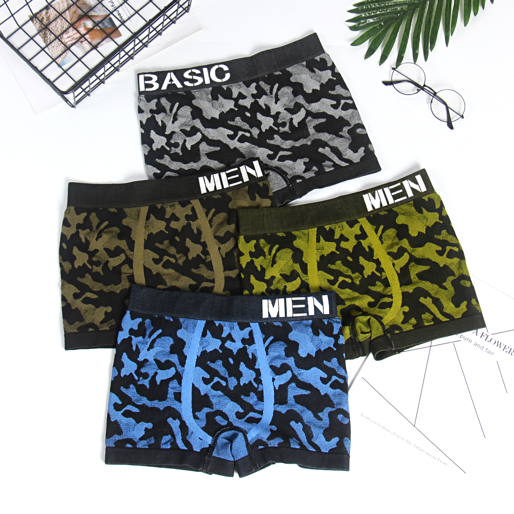 Mens Soft Breathable Abstract Marble Stone Underwear Boxer Briefs