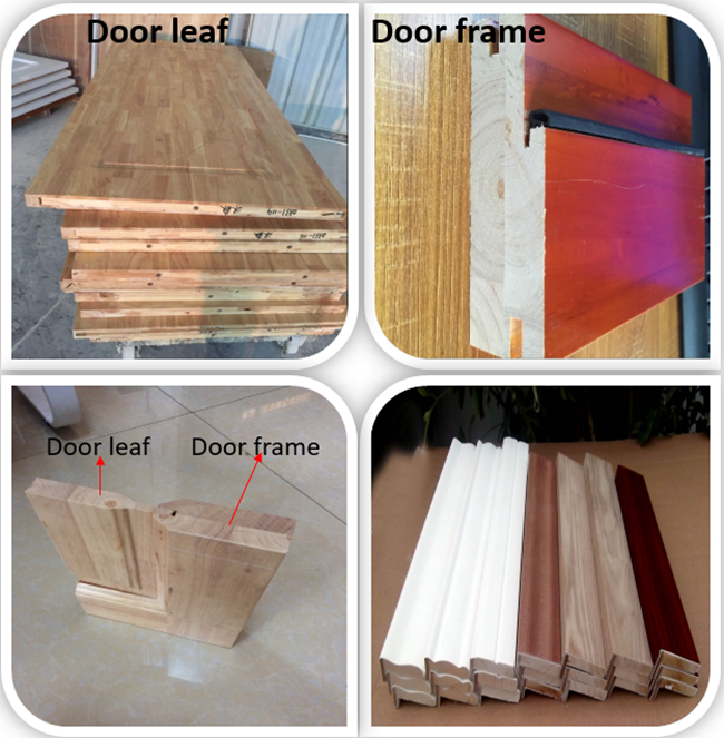 Solid teak wood double door for interior wood door design