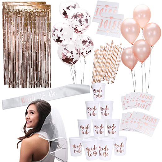 Bachelorette Party Liefert Kit Braut Zu Werden Tattoo Kits Schärpe Kunststoff Stroh Braut Schleier Braut Dusche Braut Zu Werden Dekoration