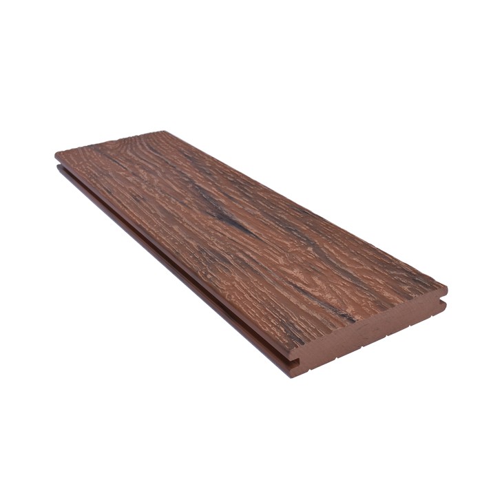 混色固体在线压花防腐户外 wpc 复合木地板