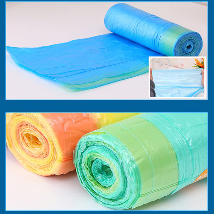 Colorful Drawstring Kitchen Trash Bag Thick Home Office Large Size Plastic Garbage Bags on roll