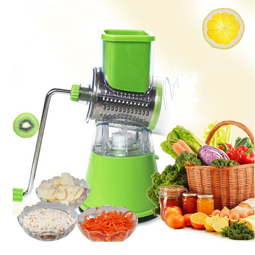 多功能旋转大蒜切割机,3 个刀片供家庭使用