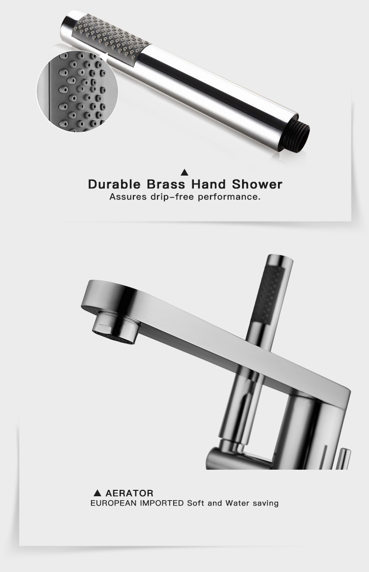 Free standing bathtub faucet brass freestand bathroom shower bathtub faucet set with shower and bath mixer taps