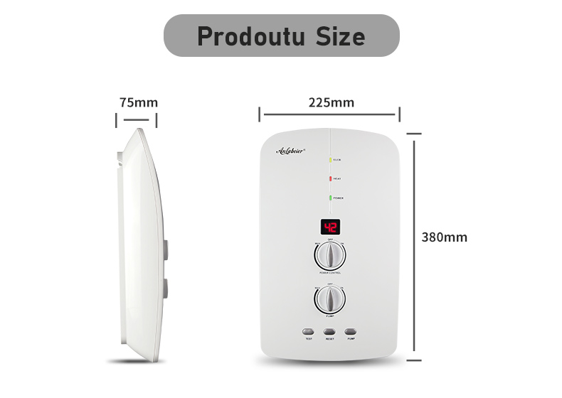 Portable Bathtub Mini Instant Hot Shower Water Heater Electric Shower Tankless Water Heater With Pump For Bathroom