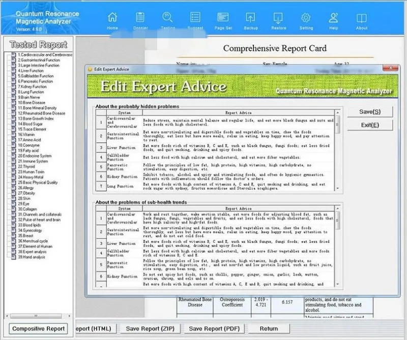 Software original software analisador de corpo de ressonância magnética quântica download gratuito