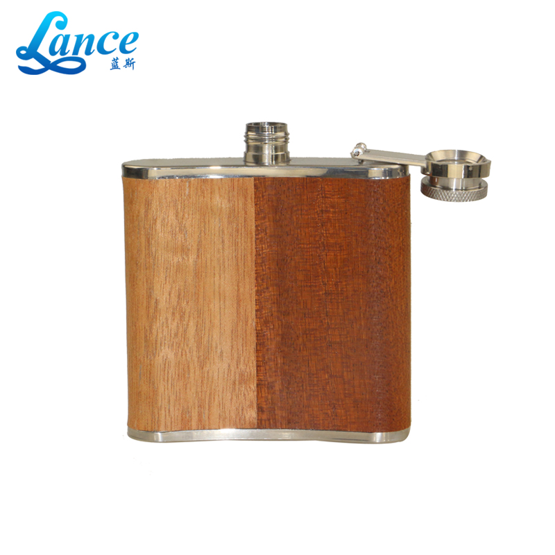LFGB Сертификация 240 мл Оловянная деревянная фляжка
