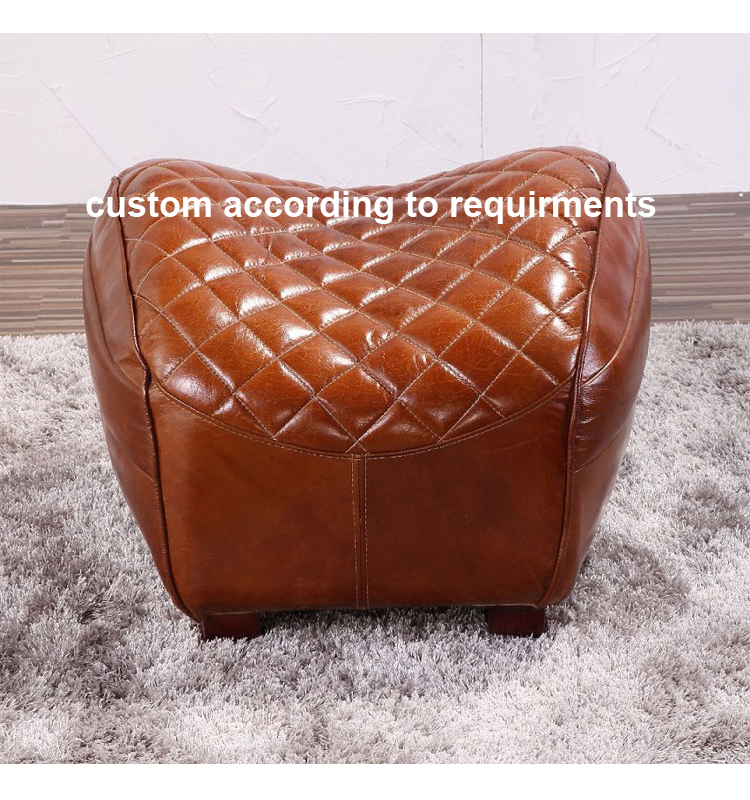 luxury home antique chaise lounge saddle chair genuine leather reclining sofa chair with footrest for living room bedroom