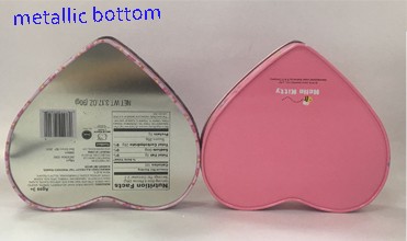 Extra Large Tin Containers Heart Shaped Cake Tins Wholesale Tin Boxes for Gifts