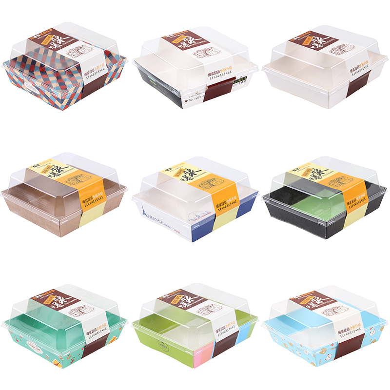 Plastic Disposable Dessert Packaging Benji Mousse Pastry Cake Box